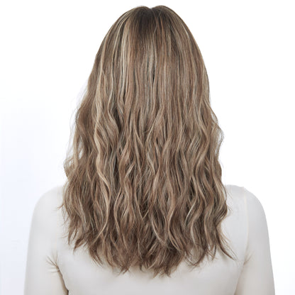12" LENA Wavy Hand-Tied Lace Top - Golden Blonde