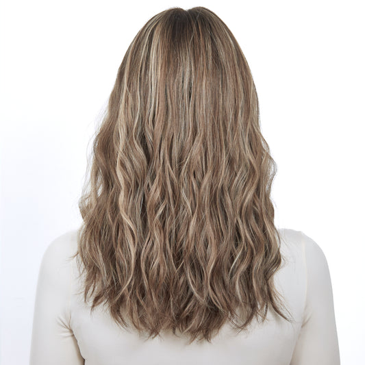 12" LENA Wavy Hand-Tied Lace Top - Golden Blonde