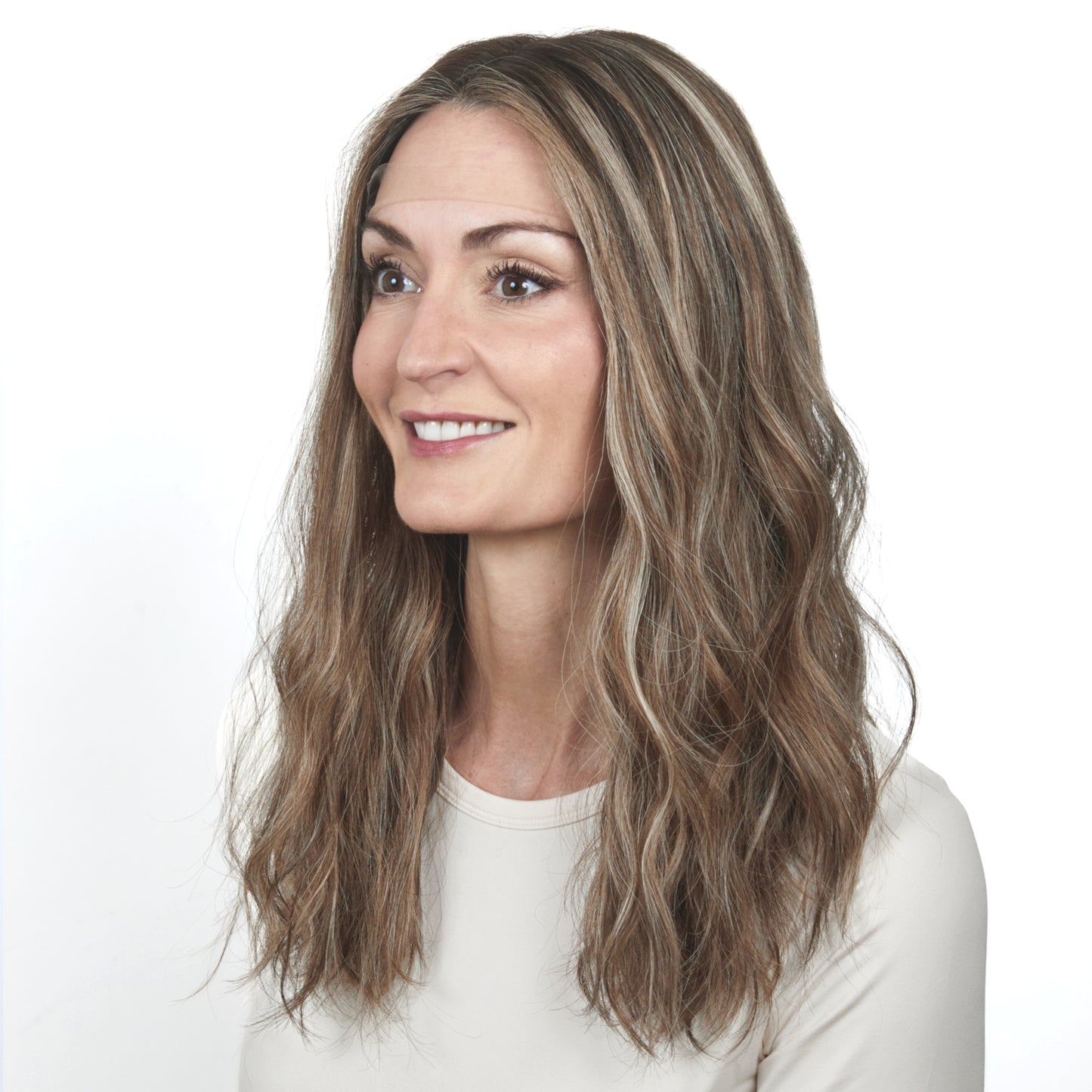 12" LENA Wavy Hand-Tied Lace Top - Golden Blonde