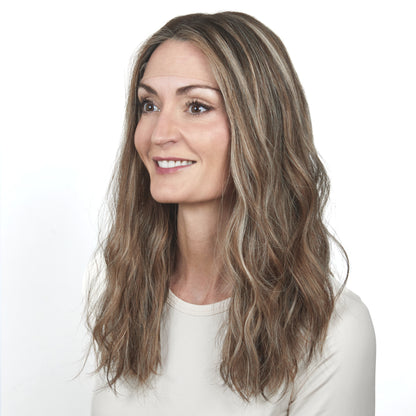 12" LENA Wavy Hand-Tied Lace Top - Golden Blonde