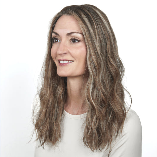 12" LENA Wavy Hand-Tied Lace Top - Golden Blonde